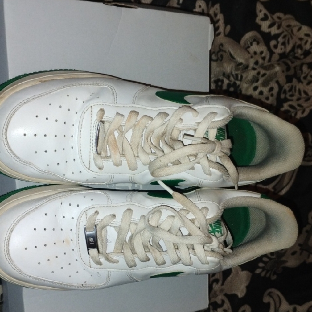 Green Nike Air Force 1s